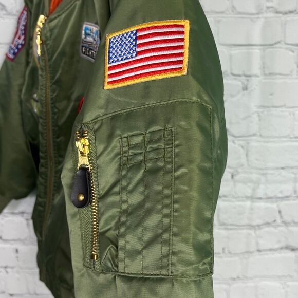 Kids Aviator Jacket for Authentic Top Gun Halloween costume Ck measurements - Picture 4 of 8